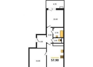 Продажа 2-ком. квартиры, 57.9 м2, Воронеж, улица Шибилкина, 5