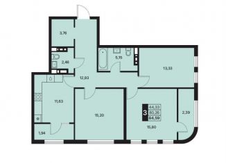 Продаю трехкомнатную квартиру, 84.6 м2, посёлок городского типа Партенит, Санаторная улица