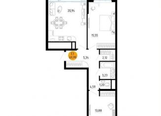 Продается 2-ком. квартира, 70 м2, Рязань, улица Земнухова, 2