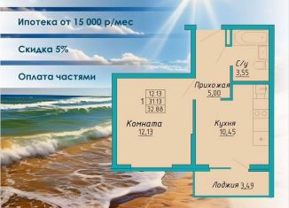 Продается 1-ком. квартира, 32.9 м2, Судак, улица Айвазовского, 4/1