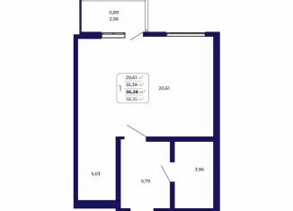 Продаю квартиру студию, 36.3 м2, Республика Башкортостан