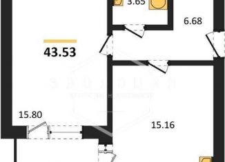 Продам однокомнатную квартиру, 43.5 м2, Калининград