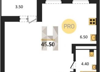 Продаю квартиру студию, 45.5 м2, Воронеж