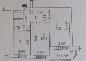 Продаю двухкомнатную квартиру, 58.4 м2, Ухта, проспект Зерюнова, 18