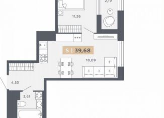 1-ком. квартира на продажу, 39.7 м2, Санкт-Петербург, Московское шоссе, 13ВА, ЖК Звёзды Столиц