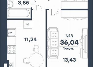 Продам 1-ком. квартиру, 36 м2, Волгоград, Советский район