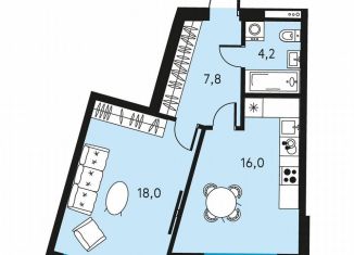Продажа 1-ком. квартиры, 46 м2, Пермь, улица Луначарского, 97