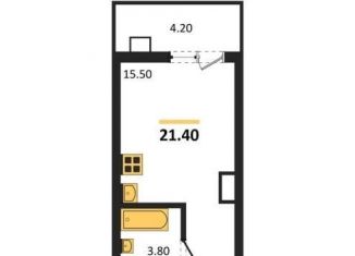 Продается квартира студия, 21.4 м2, Воронеж, улица Шибилкина, 5