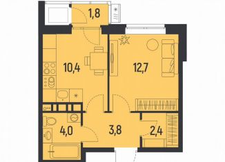 Продается 1-комнатная квартира, 34.2 м2, Пермь, улица Советской Армии, 95