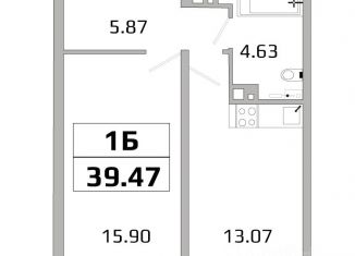 Продается 1-комнатная квартира, 40.84 м2, Иркутская область