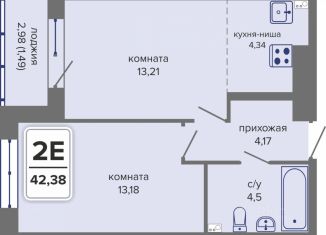 Продажа двухкомнатной квартиры, 42.38 м2, Пермь