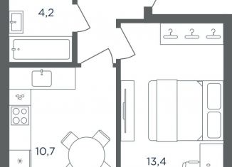 Продается однокомнатная квартира, 33.8 м2, Пермь