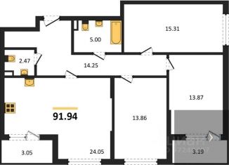 Продается трехкомнатная квартира, 92.54 м2, Воронеж, Центральный район