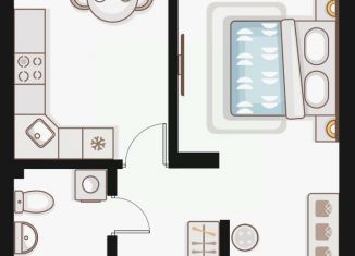 Продажа 1-ком. квартиры, 41.18 м2, Казань, Приволжский район