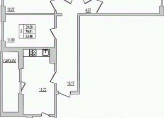 Продам 3-комнатную квартиру, 83.46 м2, Псков, Рижский проспект, 94Д