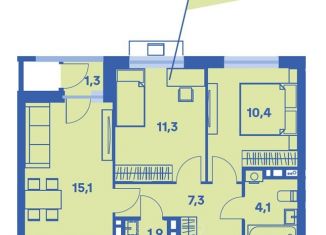 Продам 2-ком. квартиру, 50.8 м2, Пермский край
