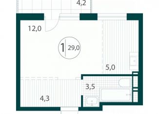 Однокомнатная квартира на продажу, 29 м2, Иркутск