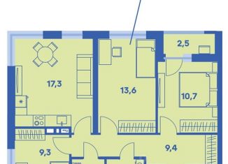 Продается 3-ком. квартира, 68.2 м2, Пермский край