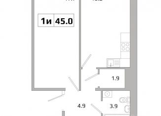 Продаю 1-комнатную квартиру, 45 м2, Иркутская область