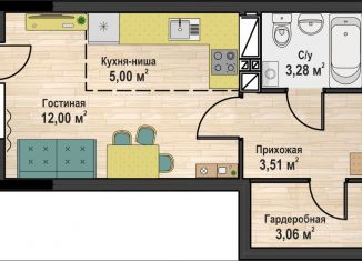 Продается квартира студия, 28.42 м2, Чайковский