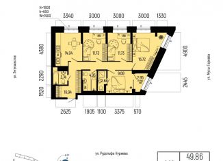 Продается 4-комнатная квартира, 93.69 м2, Уфа, Октябрьский район