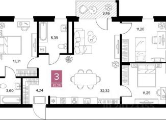 Продается 3-ком. квартира, 82.25 м2, Рязанская область