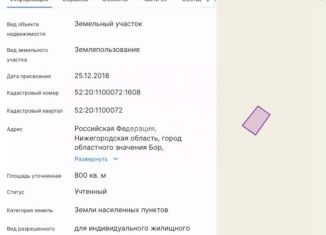 Продаю земельный участок, 8 сот., Нижегородская область