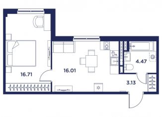 Продажа 1-комнатной квартиры, 40.32 м2, Кронштадт