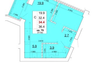 Продажа квартиры студии, 34.4 м2, Костромская область