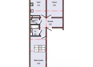 Продам 2-ком. квартиру, 54.73 м2, Якутск