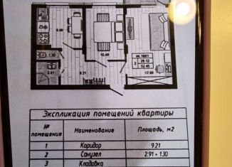 Продажа двухкомнатной квартиры, 52.5 м2, деревня Малое Верево, улица Кутышева, 9к2