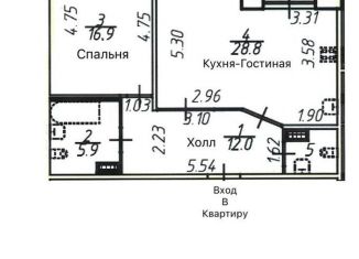 Продаю 2-комнатную квартиру, 66.1 м2, посёлок Шушары, Кокколевская улица, 13с3, ЖК Образцовый Квартал 6