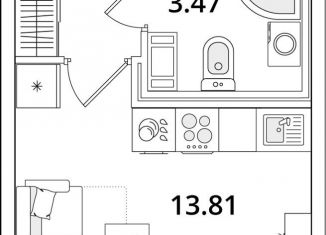 Продается квартира студия, 19.7 м2, Санкт-Петербург, Кубинская улица, 82к1, муниципальный округ Новоизмайловское