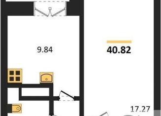 Продажа 1-комнатной квартиры, 40.8 м2, Новосибирск, Ипподромская улица, 1/1, метро Площадь Ленина