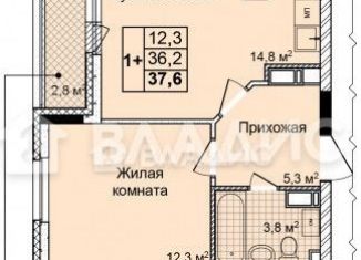 Продам 1-ком. квартиру, 37.6 м2, Нижний Новгород, ЖК Дома на Культуре