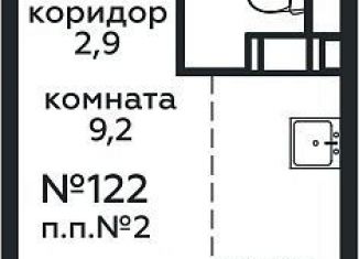 Продажа квартиры студии, 21 м2, деревня Середнево, квартал № 23, 4к1