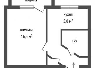 Продам однокомнатную квартиру, 30.2 м2, Екатеринбург, проспект Седова, 30, проспект Седова