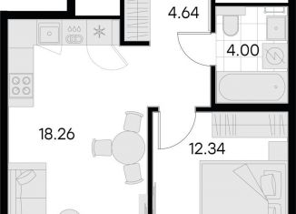 Продается однокомнатная квартира, 39.2 м2, Санкт-Петербург, ЖК Голден Сити
