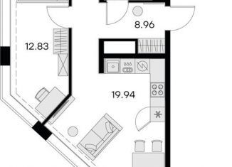 2-комнатная квартира на продажу, 64.5 м2, Санкт-Петербург, ЖК Голден Сити
