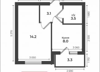 Продажа 1-комнатной квартиры, 32 м2, Невинномысск