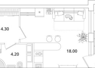 Продам квартиру студию, 28.3 м2, Санкт-Петербург, Планерная улица, 99, метро Комендантский проспект