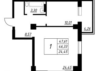 Продажа 1-ком. квартиры, 47.6 м2, Уссурийск, Крестьянская улица, 94