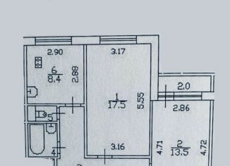 Продажа 2-комнатной квартиры, 54.8 м2, Санкт-Петербург, Яхтенная улица, 8к1, Яхтенная улица