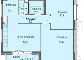2-ком. квартира на продажу, 54.6 м2, Ижевск