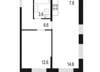 Продам 2-комнатную квартиру, 49.4 м2, Одинцово, улица Маковского, 28, ЖК Союзный