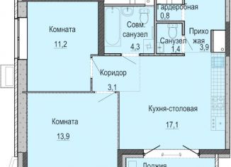 2-ком. квартира на продажу, 55.9 м2, Ижевск, Центральная площадь