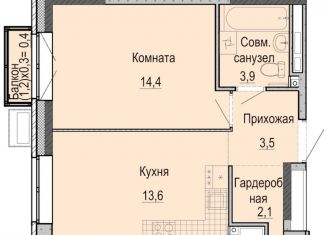1-ком. квартира на продажу, 37.5 м2, Ижевск, Первомайский район