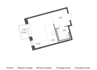 Продается квартира студия, 26.6 м2, Московская область, жилой комплекс Рублёвский Квартал, 59