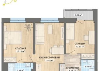 Продам 2-комнатную квартиру, 63.6 м2, Екатеринбург, ЖК Просторы