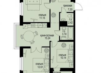 Продам 3-комнатную квартиру, 63 м2, Мурино